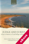 Cover of Judge and Jurist: Essays in Memory of Lord Rodger of Earlsferry (eBook)