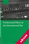 Cover of Professional Ethics at the International Bar (eBook)