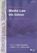 Cover of Blackstone's Statutes on Media Law