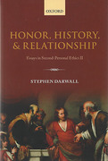 Cover of Honor, History, and Relationship: Essays in Second-personal Ethics II
