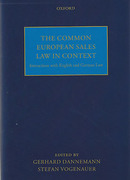 Cover of The Common European Sales Law in Context: Interactions with English and German Law