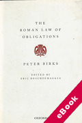 Cover of The Roman Law of Obligations (eBook)