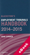 Cover of Blackstone's Employment Tribunal Handbook 2014-2015 (eBook)