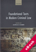 Cover of Foundational Texts in Modern Criminal Law: Contemporary Readings of Classic Texts (eBook)
