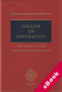 Cover of Collins On Defamation (eBook)