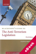 Cover of Blackstone's Guide to The Anti-Terrorism Legislation (eBook)