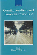 Cover of Constitutionalization of European Private Law