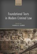 Cover of Foundational Texts in Modern Criminal Law: Contemporary Readings of Classic Texts