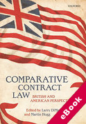 Cover of Comparative Contract Law: British and American Perspectives (eBook)