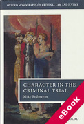 Cover of Character in the Criminal Trial (eBook)