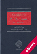 Cover of Livingstone, Owen, and Macdonald on Prison Law (eBook)