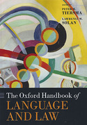 Cover of The Oxford Handbook of Language and Law