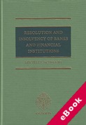 Cover of Resolution and Insolvency of Banks and Financial Institutions (eBook)