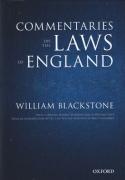 Cover of The Oxford Edition of Blackstone's Commentaries on the Laws of England: Book I, II, III, and IV