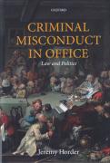 Cover of Criminal Misconduct in Office: Law and Politics