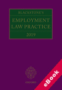 Cover of Blackstone's Employment Law Practice 2019 (eBook)