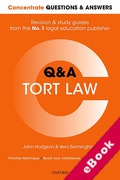 Cover of Concentrate Questions and Answers: Tort Law (eBook)