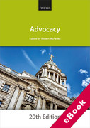 Cover of Bar Manual: Advocacy (eBook)