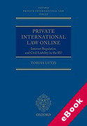 Cover of Private International Law Online: Internet Regulation and Civil Liability in the EU (eBook)