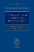 Cover of International Negotiable Instruments
