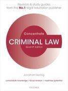 Cover of Concentrate: Criminal Law - Revision and Study Guide