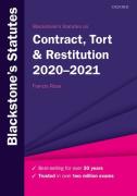 Cover of Blackstone's Statutes On Contract, Tort & Restitution 2020-2021