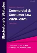 Cover of Blackstone's Statutes on Commercial & Consumer Law 2020-2021