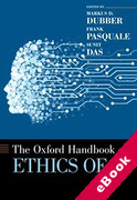 Cover of The Oxford Handbook of Ethics of AI (eBook)
