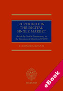Cover of Copyright in the Digital Single Market: Article-by-Article Commentary to the Provisions of Directive 2019/790 (eBook)