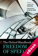 Cover of The Oxford Handbook of Freedom of Speech (eBook)