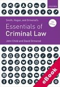 Cover of Smith & Hogan, & Ormerod's Essentials of Criminal Law (eBook)