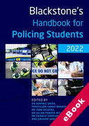 Cover of Blackstone's Handbook for Policing Students 2022 (eBook)