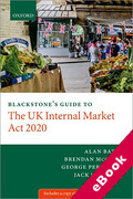 Cover of Blackstone's Guide to the UK Internal Market Act 2020 (eBook)