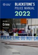 Cover of Blackstone's Police Manual 2022 Volume 1: Crime