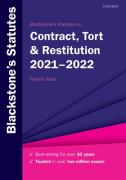 Cover of Blackstone's Statutes On Contract, Tort & Restitution 2021-2022