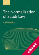 Cover of The Normalization of Saudi Law (eBook)