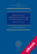 Cover of Employment Contracts In Private International Law (eBook)