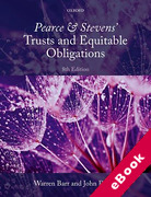 Cover of Pearce &#38; Stevens' Trusts and Equitable Obligations (eBook)