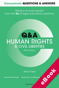 Cover of Concentrate Questions and Answers: Human Rights and Civil Liberties (eBook)