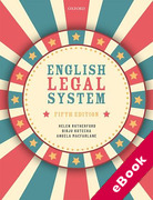 Cover of English Legal System (eBook)