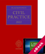 Cover of Blackstone's Civil Practice 2022 (eBook)
