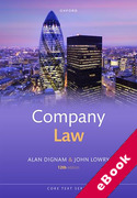 Cover of Company Law (eBook)