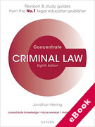 Cover of Concentrate: Criminal Law - Revision and Study Guide (eBook)