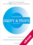 Cover of Concentrate: Equity and Trusts - Revision and Study Guide (eBook)