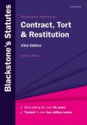 Cover of Blackstone's Statutes on Contract, Tort & Restitution