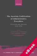 Cover of The Austrian Codification of Administrative Procedure: Diffusion and Oblivion (1920-1970) (eBook)