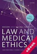 Cover of Mason & McCall Smith's Law and Medical Ethics (eBook)