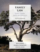 Cover of Family Law: Text, Cases and Materials