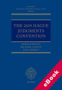 Cover of The 2019 Hague Judgments Convention (eBook)