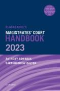 Cover of Blackstone's Magistrates' Court Handbook 2023 and Blackstone's Youths in the Criminal Courts (2018 ed) Pack